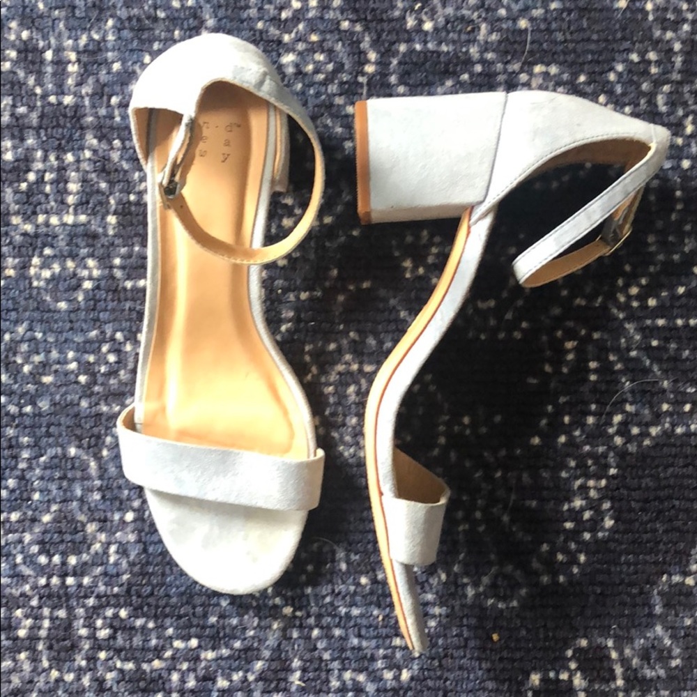Blue Block Heel